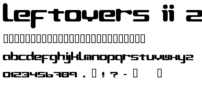 LeftOvers II 2 font
